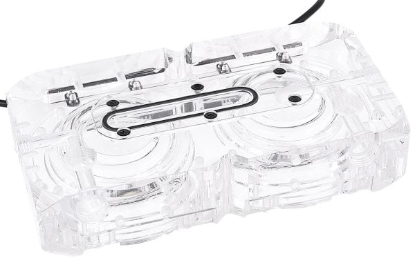 Alphacool 13312, Överdel till pump, Akryl, Gjuten aluminium, Transparent, 1/4", 164 mm, 84 mm