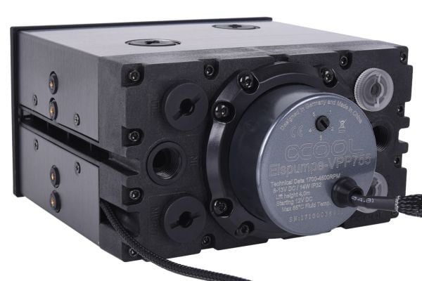 Alphacool 13304, Pumpe og reservoar, Metall, Plast, Sort, 3-pin + 4-pin, 132 mm, 148 mm