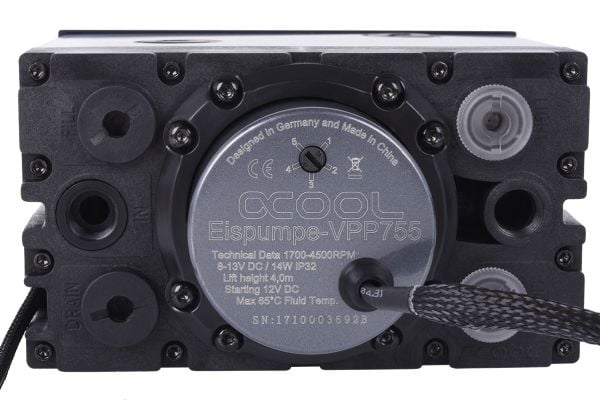 Alphacool 13304, Pumpe og reservoar, Metall, Plast, Sort, 3-pin + 4-pin, 132 mm, 148 mm