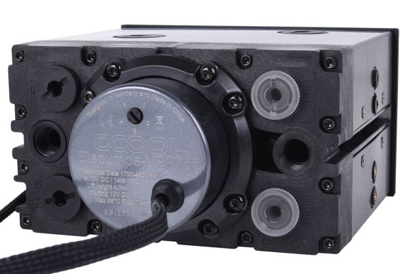 Alphacool 13304, Pumpe og reservoar, Metall, Plast, Sort, 3-pin + 4-pin, 132 mm, 148 mm