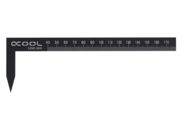 Alphacool 90362, Vanlig linjal, Svart, MM Fiber, 170 mm, 1 stykker