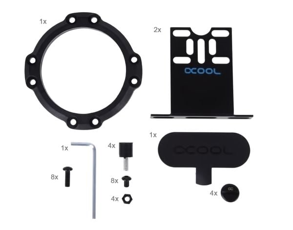 Alphacool 13318, Pumpetopp, Akryl, Aluminium, Gjennomsiktig, 1/4", 86 mm, 86 mm