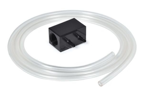 Alphacool 13041, Hose distributor, Acetal, Sort, 1/4", 60 °C, 0,8 stang