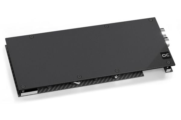 Alphacool ES GPX-A, Vesiblokki + taustalevy, Alumiini, Hiili, Kupari, Musta, 1/4", 60 °C, 0,8 bar