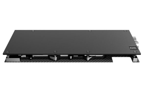 Alphacool ES GPX-A, Vesiblokki + taustalevy, Alumiini, Hiili, Kupari, Musta, 1/4", 60 °C, 0,8 bar