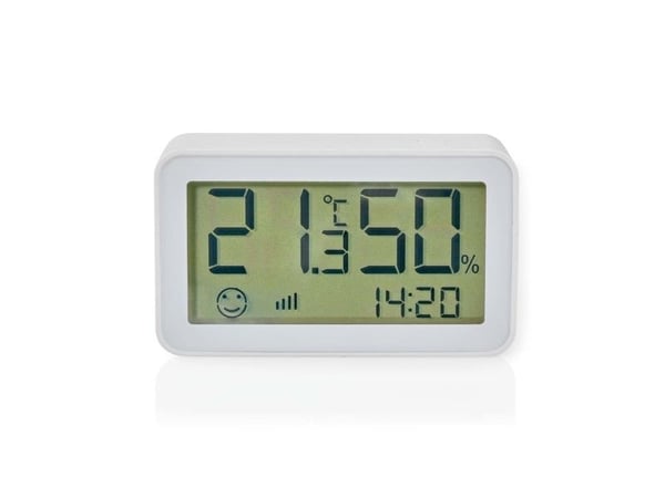 Nedis SmartLife - Temperatur- og fuktighetssensor - trådløs - ZigBee 3.0 - 2405 - 2480 Mhz - hvit