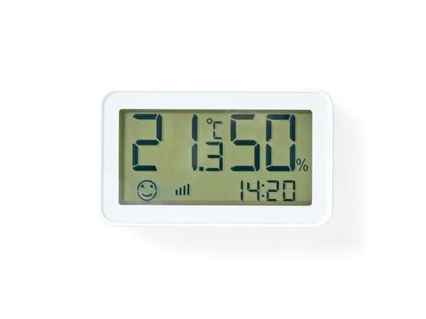Nedis SmartLife - Temperatur- og fuktighetssensor - trådløs - ZigBee 3.0 - 2405 - 2480 Mhz - hvit