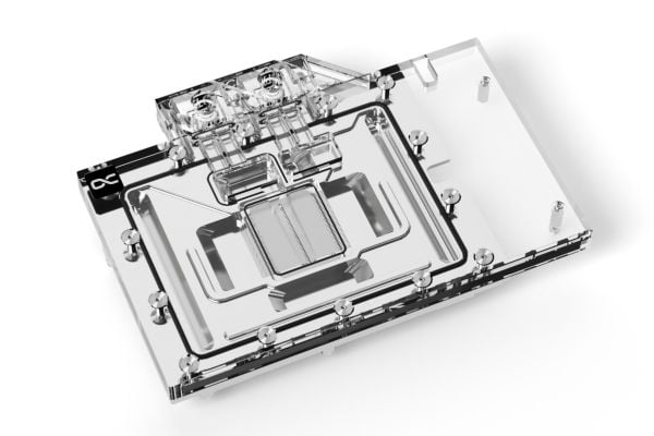 Alphacool 13426, Vannblokk + Bakplate, Akryl, Aluminium, Kromfarget, Kobber (Cu), Sort, Gjennomsiktig, 3-Pin JST, 1/4", Grafikkort