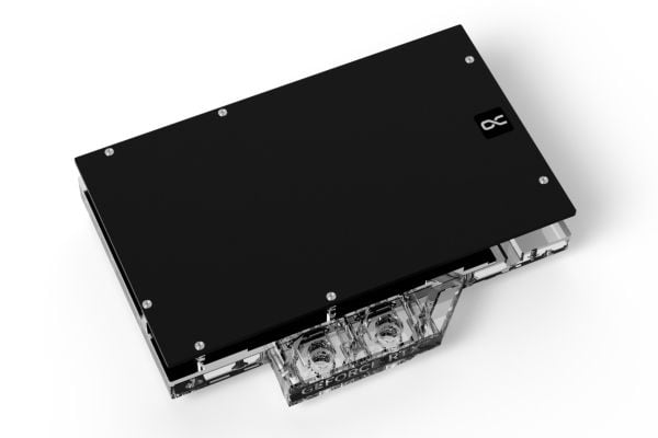 Alphacool 13426, Vannblokk + Bakplate, Akryl, Aluminium, Kromfarget, Kobber (Cu), Sort, Gjennomsiktig, 3-Pin JST, 1/4", Grafikkort