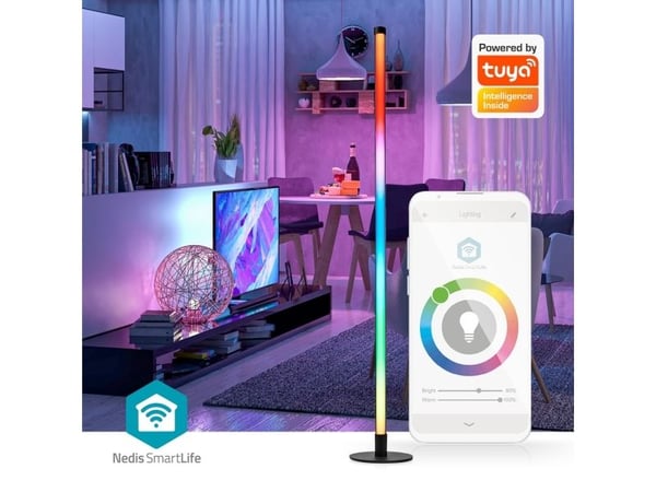Nedis WIFILD20RGBW, Smartbordlampe, Wi-Fi, Aluminium, Sort, LED, Metall, Silikon, Kjølig hvit, Multi, Varm hvit