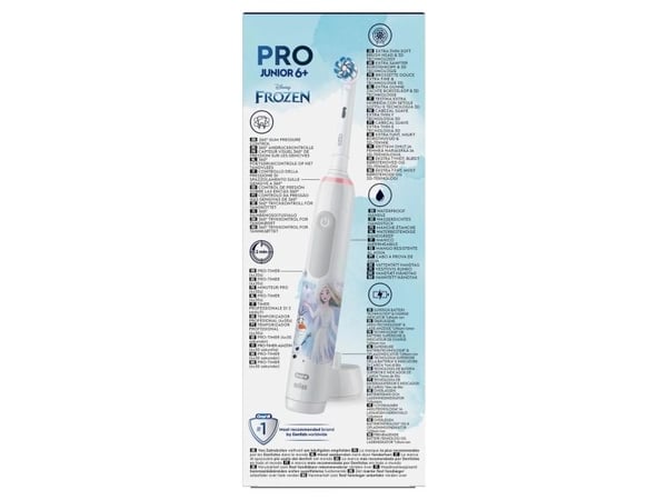 Oral-B PRO 14876673, Barn, Roterende Tannbørste, Daglig stell, Polering, Sensitiv / Myk, Flerfarget, Hvit, 4 x 30 sec, Soft (myk)