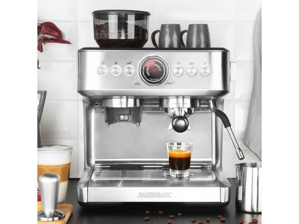 Gastroback Design Advanced Duo, Espressokone, 2,8 L, Kahvipavut, Sisäänrakennettu jauhin, 3000 W, Ruostumaton teräs