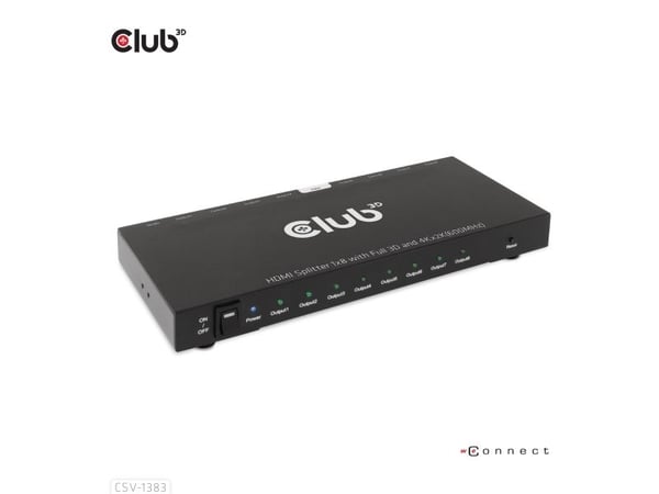 Club 3D CSV-1383 - Video/lyd-splitter - 8 x HDMI - stasjonær