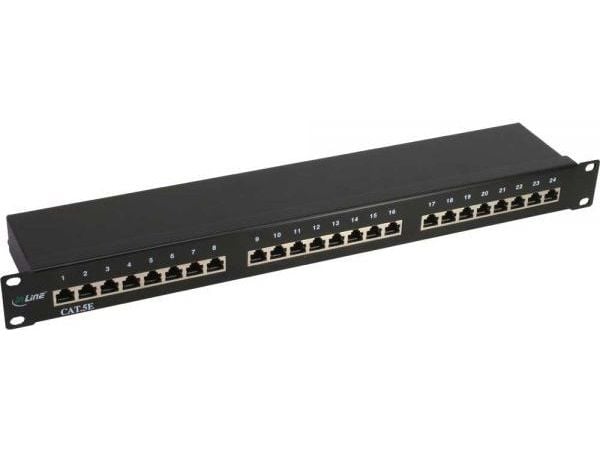InLine 74224B, RJ-45, Cat5e, sortering, återmontering, 1U
