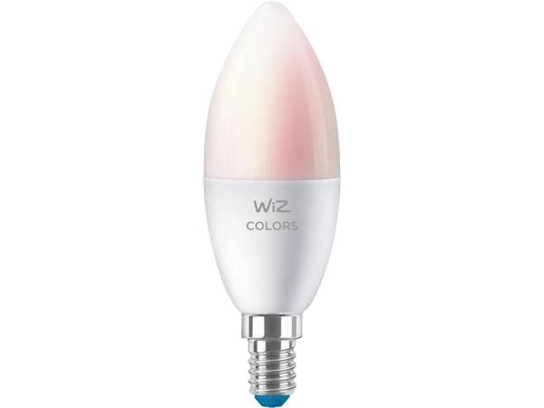 WiZ Colors - LED-lyspære - form: C37 - mattslipt finish - E14 - 4.9 W (ekvivalent 40 W) - klasse F - flerfarget/dagslys til varmt hvitt lys - 2200-...