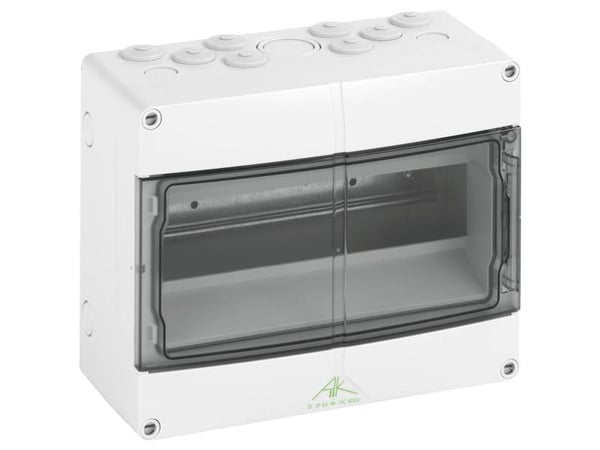 Gruppaväggtavla AK12 1x12m med lock IP65 grå