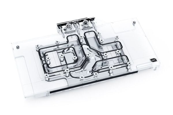 Alphacool 11966, Bakre platta, Akryl, Gjuten aluminium, Koppar, Nickel, Svart, Transparent, 3-Pin JST, 1/4", 141,8 mm