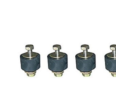 Vibrationsdämpare – 1 set, 4 st, 40 kg per st, 33x33x20 mm, M8
