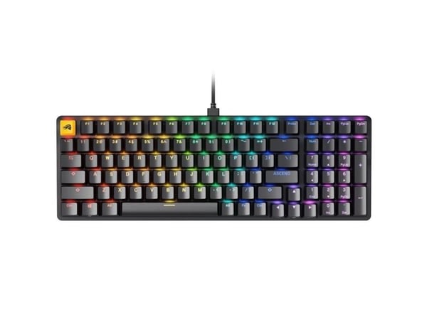 Glorious PC Gaming Race GMMK 2, 96%, Koblet med ledninger (ikke trådløs), USB, Mekanisk nøkkelbryter, RGB LED, Sort