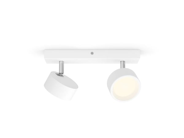 Philips Bracia tak-/väggspotlight 2 x, Utanpåliggande spotlight, LED, 2700 K, 1100 LM, 220-240 V, Vit