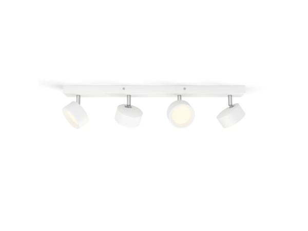 Philips Bracia-spotlys til tak/vegg, 4 stk., Innsunket spotlight, LED, 2700 K, 2200 lm, 220-240 V, Hvit