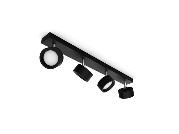 Philips Bracia-spotlys til tak/vegg, 4 stk., Overflateegnet, LED, 2700 K, 2200 lm, 220-240 V, Svart