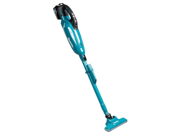 Makita DCL284FZB, 2-in-1 stick vacuum, Svart, Turkosblå, Rektangulär, Torr, 3 År, Mekanisk