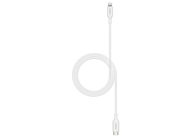 mophie essentials - USB-kabel - 24 pin USB-C (hann) til Lightning (hann) - 1 m - USB Power Delivery (60W) - hvit