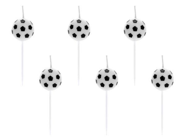 PartyDeco SCS-2, Stearinlys, Sort, Hvit, 6 stykker