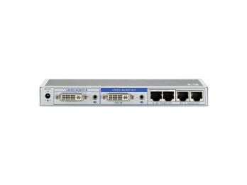 LevelOne ViewCon ADE-8202 2-Port DVI Broadcaster with Audio - Video/lyd-forlenger - 2 porter - opp til 70 m - 1U