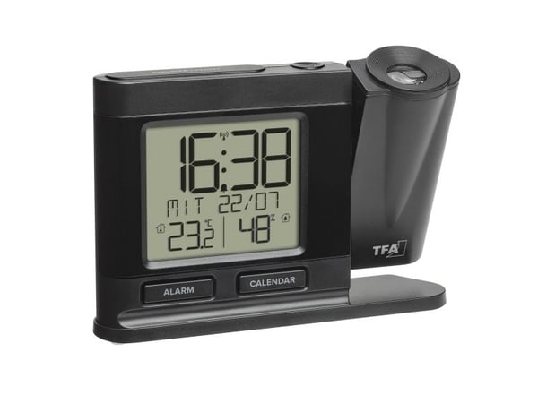 TFA-Dostmann 60.5017.01, Digitaalinen herätyskello, Suorakulmio, Musta, Muovi, 12/24t, 0 - 50 °C