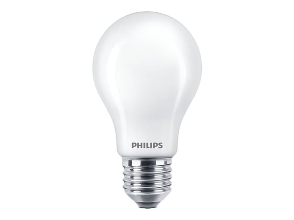 Philips LED Classic - LED-lyspære - form: A60 - mattslipt finish - E27 - 10.5 W (ekvivalent 100 W) - klasse D - varmglødslys - 2200-2700 K