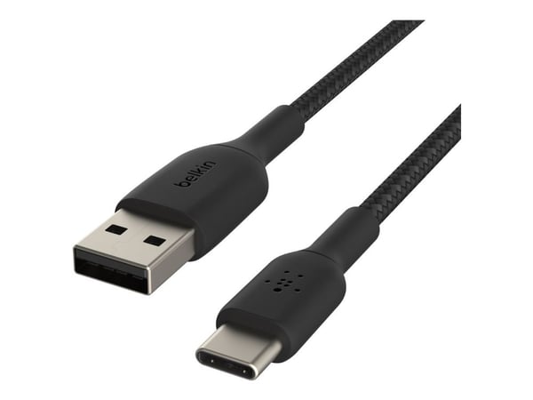 Belkin CAB002BT2MBK, 2 m, USB A, USB C, Musta