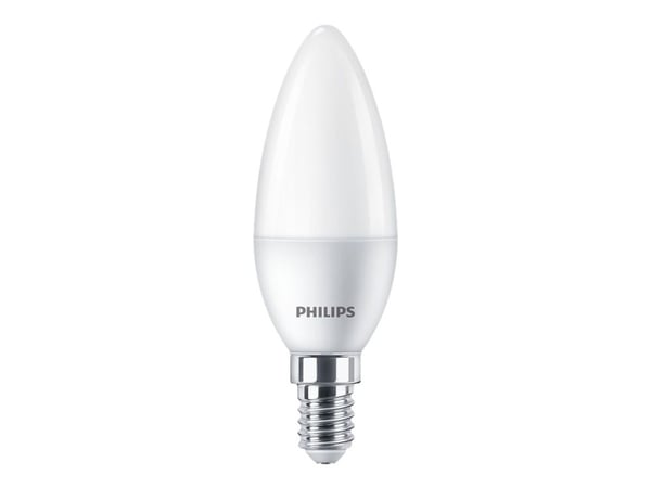 Philips - LED-lyspære - form: B35 - mattslipt finish - E14 - 2.8 W (ekvivalent 25 W) - klasse F - varmt hvitt lys - 2700 K (en pakke 2)