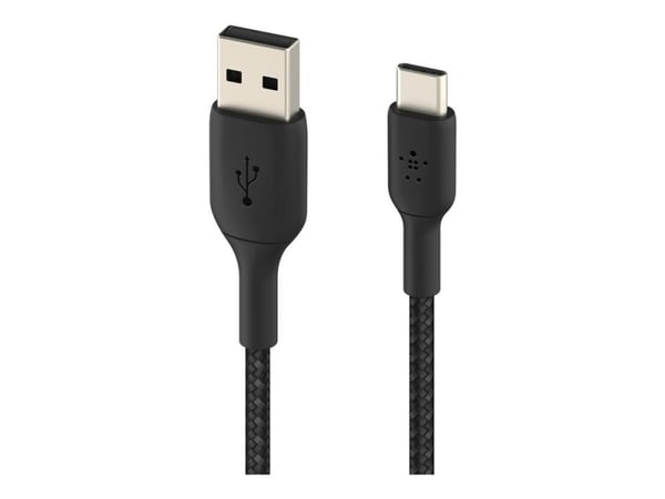 Belkin CAB002BT2MBK, 2 m, USB A, USB C, Musta