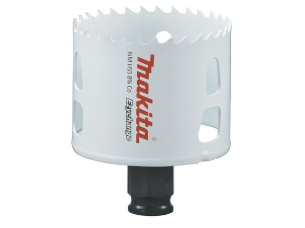Makita E-03872, Single, Borr, Stål, Gjuten aluminium, Plast, Trä, Rostfritt stål, Vit, Bimetall, 4,4 cm