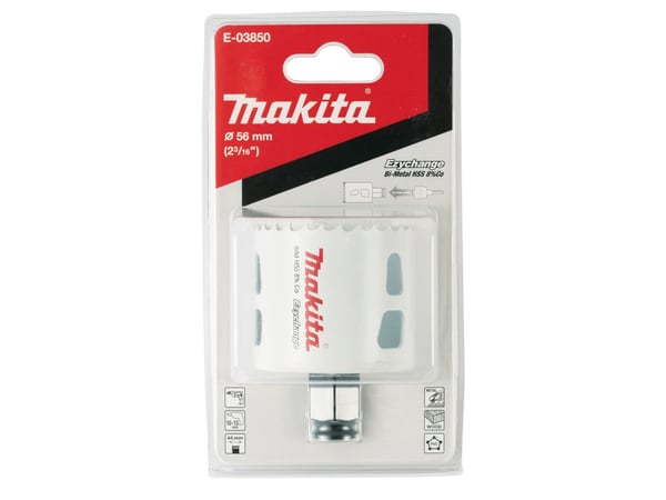 Makita E-03850, Single/enkelt, Drill, Stål, Aluminium, Plast, Tre, Rustfritt stål, Hvit, Bimetall, 4,4 cm