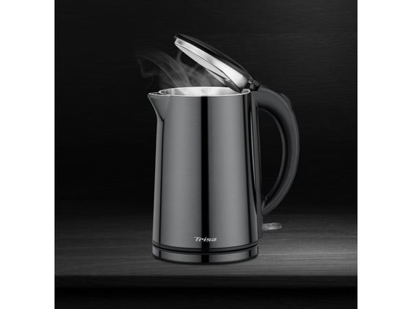 Trisa Comfort Touch Wasserkocher schnurlos, Überhitzungsschutz Schwarz (6454.4312)