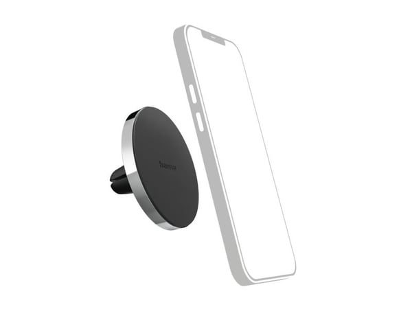 Hama 00210105, Mobiltelefon/smarttelefon, Passiv holder, Bil, Svart, Sølv