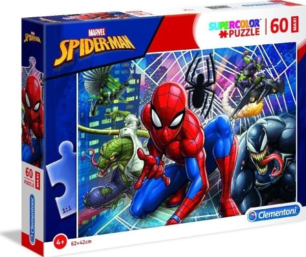 Clementoni SuperColor Maxi Marvel Spider-Man - Marvel Spider-Man - pussel - 60 bitar