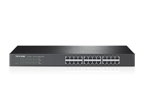 TP-Link TL-SF1024, Hallitsematon, Fast Ethernet (10/100), Täysin kaksipuolinen, Telineasennus, 1U