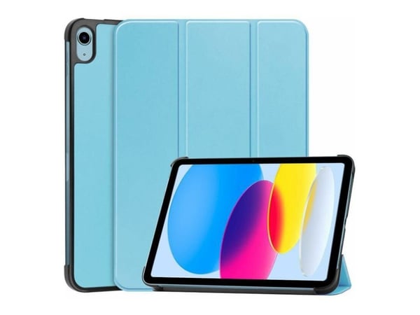 CoreParts - Lommebok for nettbrett - tri-fold caster, with auto-wake function - polyuretanlær - himmelblå - for Apple 10.9-inch iPad Wi-Fi (10. gen...