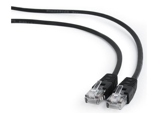 Gembird - Koblingskabel - RJ-45 (hann) til RJ-45 (hann) - CAT 5e - formstøpt, uten hindringer - svart