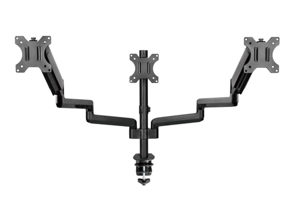 Gembird MA-DA3-01 - Monteringssett (justerbar monitorarm) - full bevegelse - for 3 skjermer - aluminium, stål, plastikk - svart - skjermstørrelse: ...