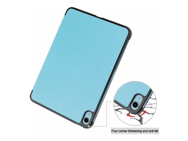 CoreParts - Lommebok for nettbrett - tri-fold caster, with auto-wake function - polyuretanlær - himmelblå - for Apple 10.9-inch iPad Wi-Fi (10. gen...