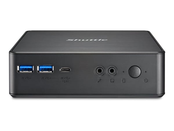 Shuttle XPC nano NC40U5 - Barebone - mini-PC 1 x Core i5 1235U / inntil 4.4 GHz - RAM 0 GB - Intel Iris Xe Graphics - Gigabit Ethernet - svart