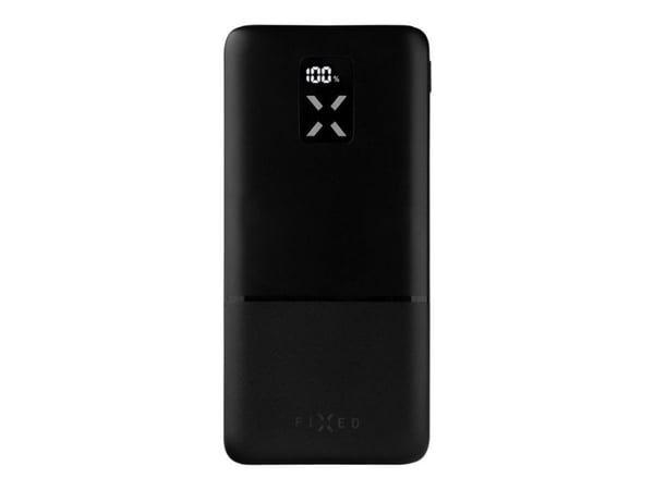 FIXED Zen - Strømbank - 10000 mAh - 20 watt - 5 A - PD - 3 utgangskontakter (2 x USB, USB-C) - svart