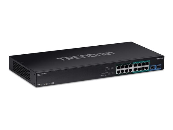 TRENDnet TPE BG182G - Switch - ikke-styrt - 8 x 10/100/1000 (UPOE / 4PPoE) + 8 x 10/100/1000 (PoE+) + 2 x SFP - rackmonterbar - UPOE / 4PPoE / PoE+...