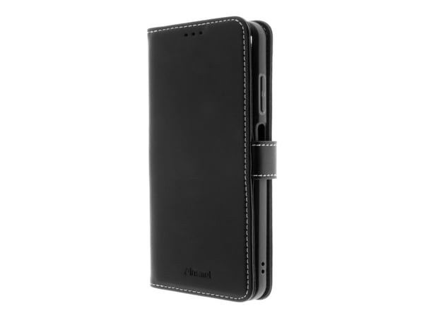 Insmat Exclusive - Lommebok for mobiltelefon - polyuretan, lær, bomull, termoplast-polyuretan (TPU), kartong+papir - svart - for Nokia G42 5G