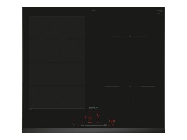 Siemens iQ700 EX651HEC1E - Induktiokeittotaso - 4 keittolevyä - Niche - leveys: 56 cm - syvyys: 49 cm - musta - kehyksetön, - viistetty